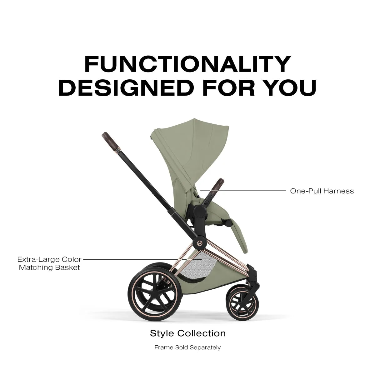 Cybex Priam Style Seat Pack - Sage Green - 526000327