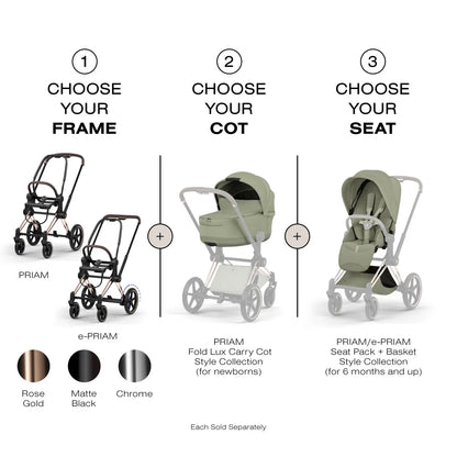 Cybex Priam Style Seat Pack - Sage Green - 526000327