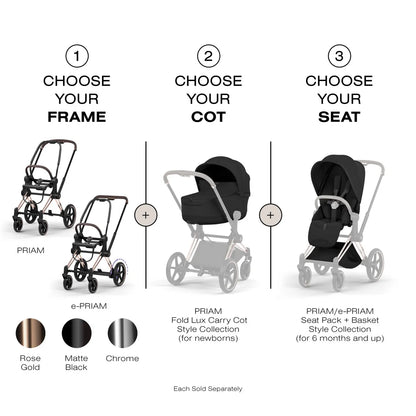 Cybex Priam Style Seat Pack - Sepia Black - 526000303