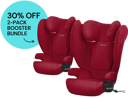 Cybex Solution B-fix Booster Car Seat - Dynamic Red (2 Pack) - 2pk-521001643