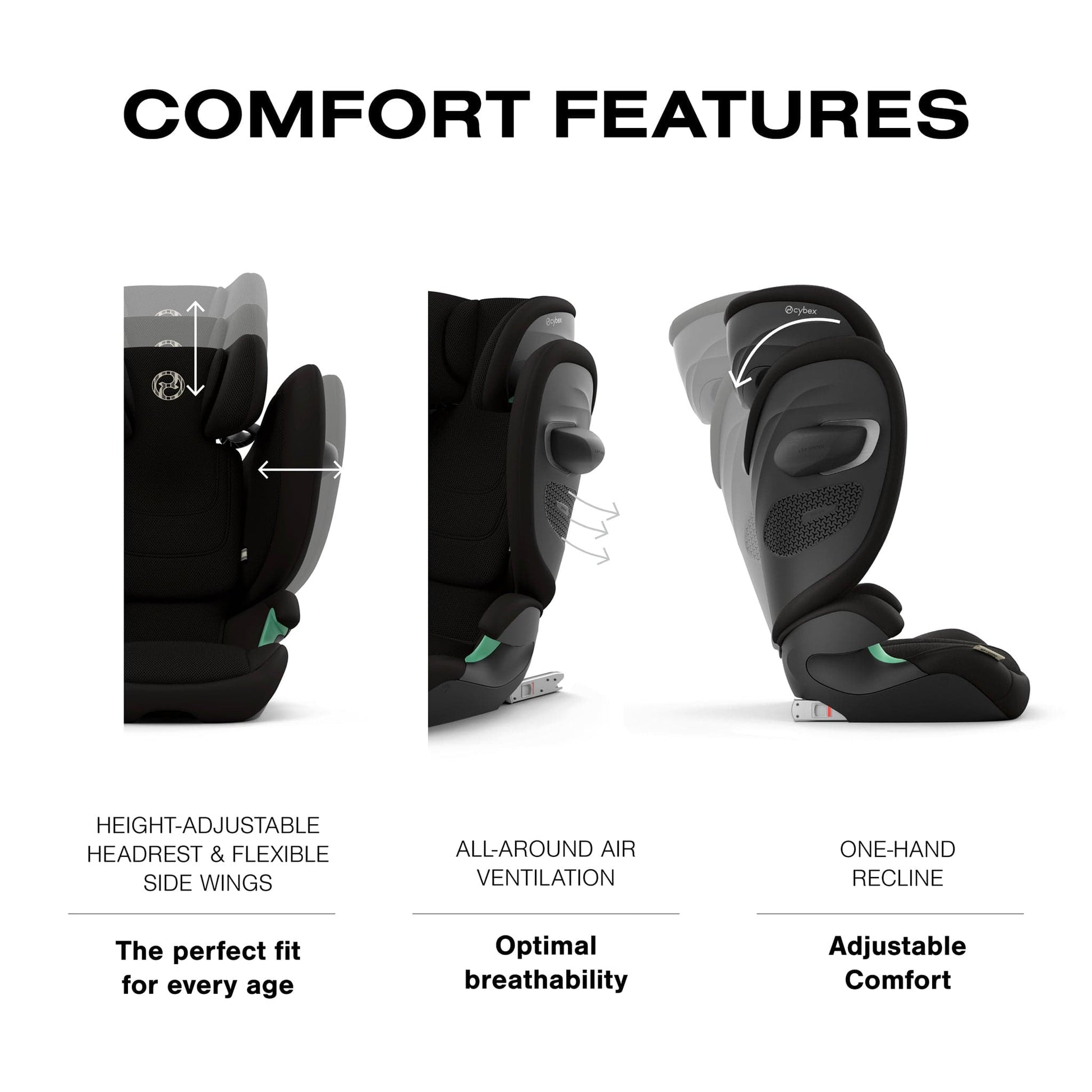 Cybex Solution G2 Folding Travel High-Back Booster - Moon Black - 524000665
