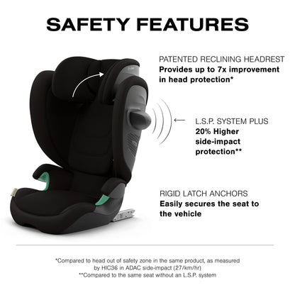 Cybex Solution G2 Folding Travel High-Back Booster - Moon Black - 524000665