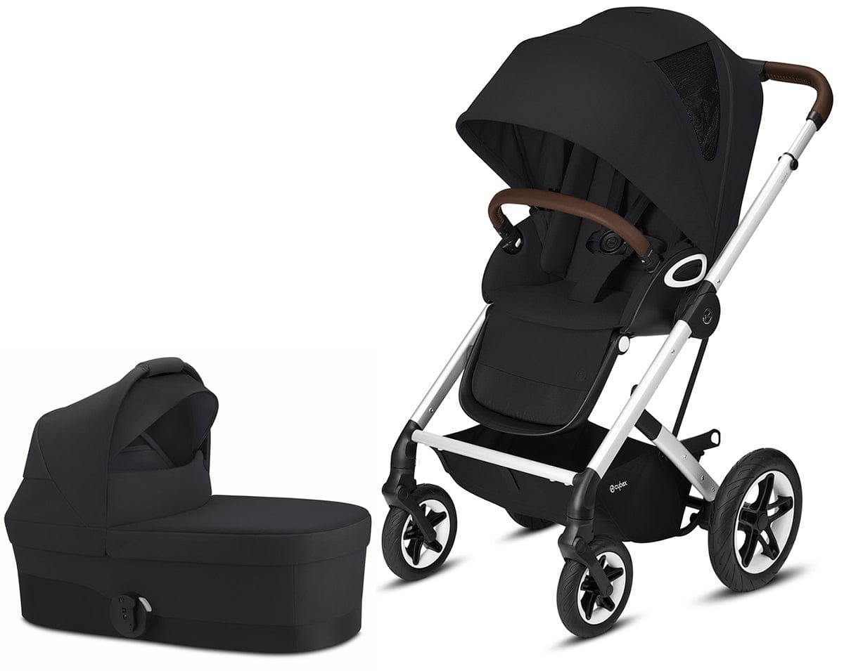 Cybex Talos S Lux All-Terrain Stroller + Cot S Bassinet Bundle - Deep Black - 520004531-521001471