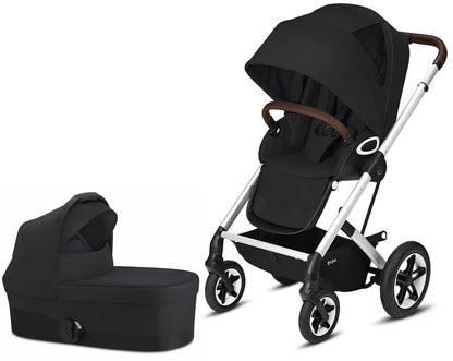 Cybex Talos S Lux All-Terrain Stroller + Cot S Bassinet Bundle - Deep Black - 520004531-521001471