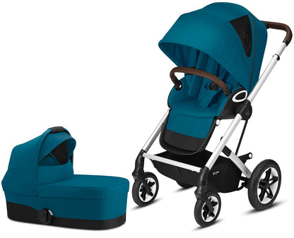 Cybex Talos S Lux All-Terrain Stroller + Cot S Bassinet Bundle - River Blue - 520004525-521001465