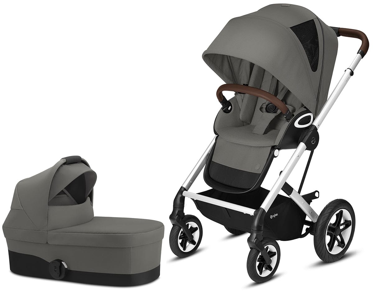 Cybex Talos S Lux All-Terrain Stroller + Cot S Bassinet Bundle - Soho Grey - 520004529-521001469