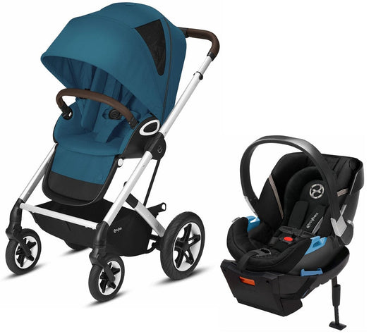 Cybex Talos S Lux + Aton 2 Travel System Bundle - River Blue / Deep Black - 520004525-521001427