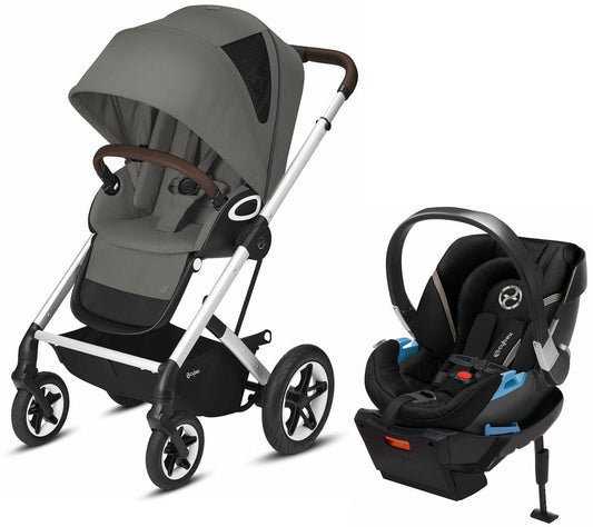 Cybex Talos S Lux + Aton 2 Travel System Bundle - Soho Grey / Deep Black - 520004529-521001427