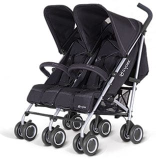 Cybex Twinyx Double Stroller in Pure Black - 12-1050020
