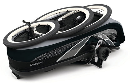 Cybex Zeno Multisport Trailer Bundle - Black Frame + Medal Grey Seat Pack - 521000297-521000377