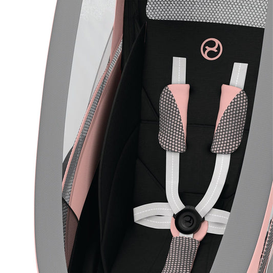 Cybex Zeno Multisport Trailer Bundle - Black Frame + Silver Pink Seat Pack - 521000297-521000379
