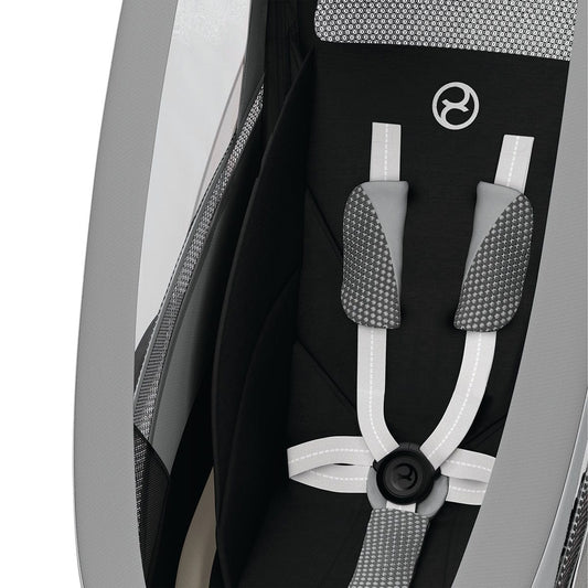 Cybex Zeno Multisport Trailer Bundle - Black/Pink Frame + Medal Grey Seat Pack - 521000309-521000377