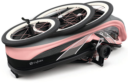 Cybex Zeno Multisport Trailer Bundle - Black/Pink Frame + Silver Pink Seat Pack - 521000309-521000379