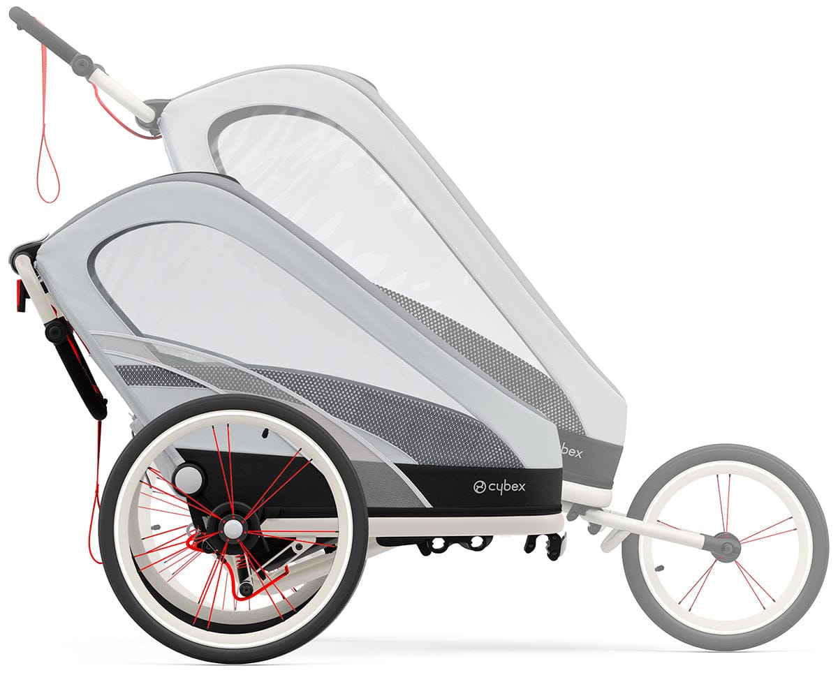 Cybex Zeno Multisport Trailer Bundle - Cream/Orange Frame + Medal Grey Seat Pack - 521000321-521000377