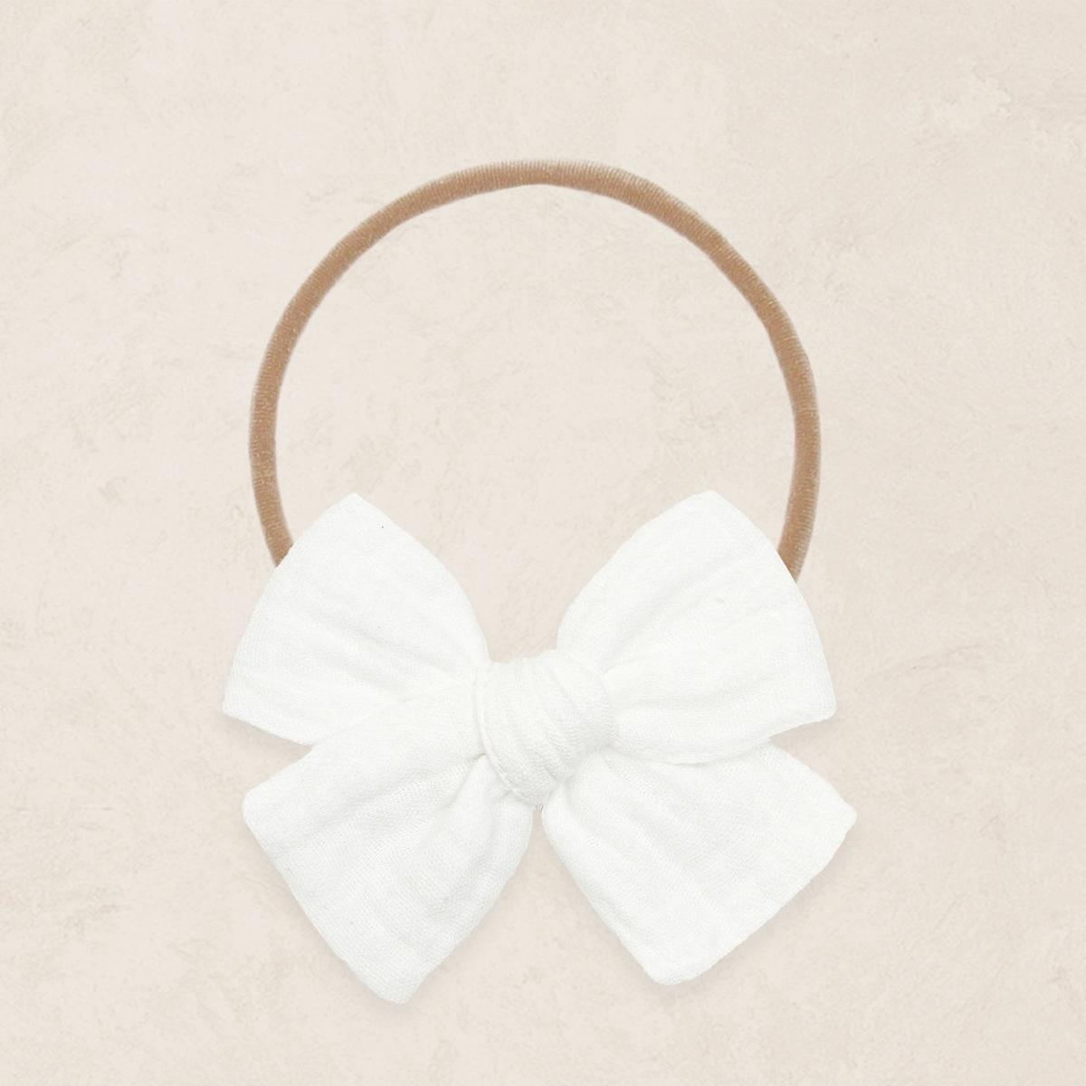 Lou Lou & Company Adventure Bow Headband - White