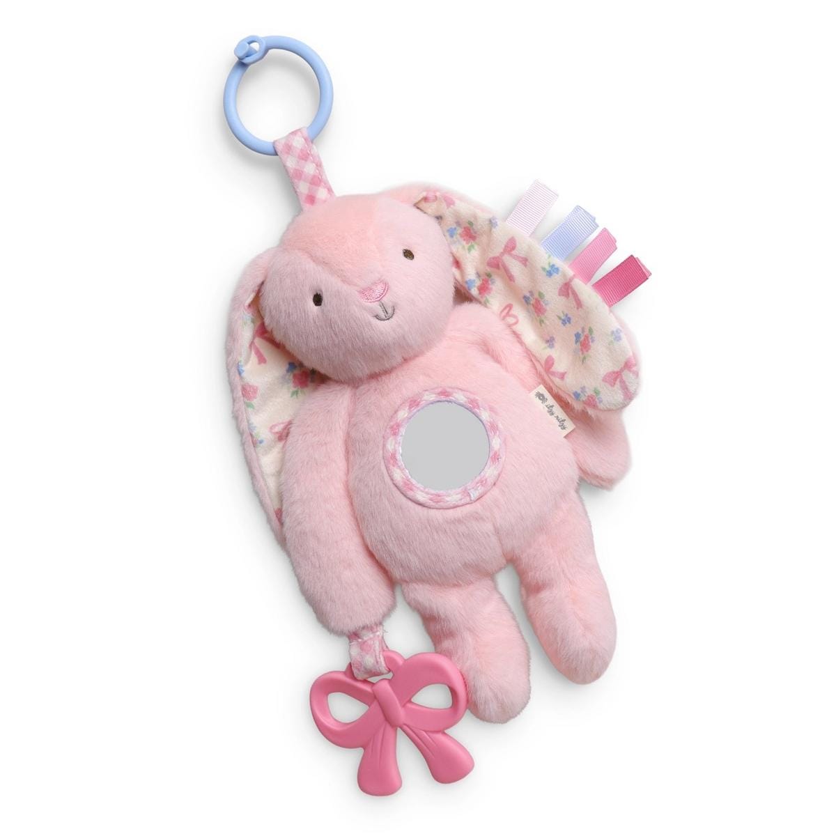 Itzy Ritzy Pink Bunny Bitzy Traveler Plush Toy