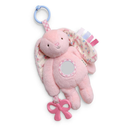 Itzy Ritzy Pink Bunny Bitzy Traveler Plush Toy