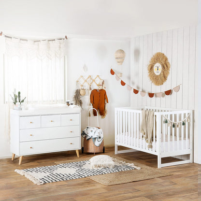 dadada Austin 5-Drawer Dresser - White / Natural - 43131-da