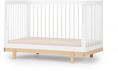 dadada Bliss 4-in-1 Convertible Crib - White / Natural - 15031-da