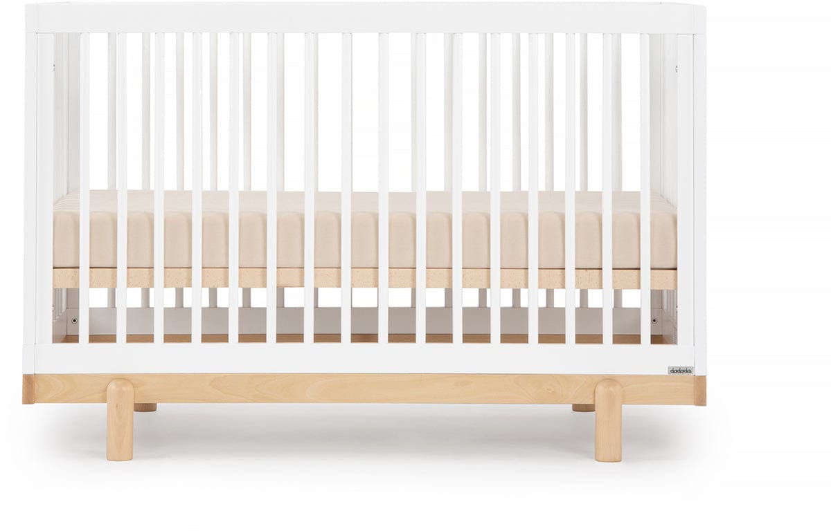 dadada Bliss 4-in-1 Convertible Crib - White / Natural - 15031-da