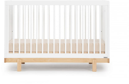 dadada Bliss 4-in-1 Convertible Crib - White / Natural - 15031-da