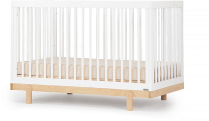 dadada Bliss 4-in-1 Convertible Crib - White / Natural - 15031-da
