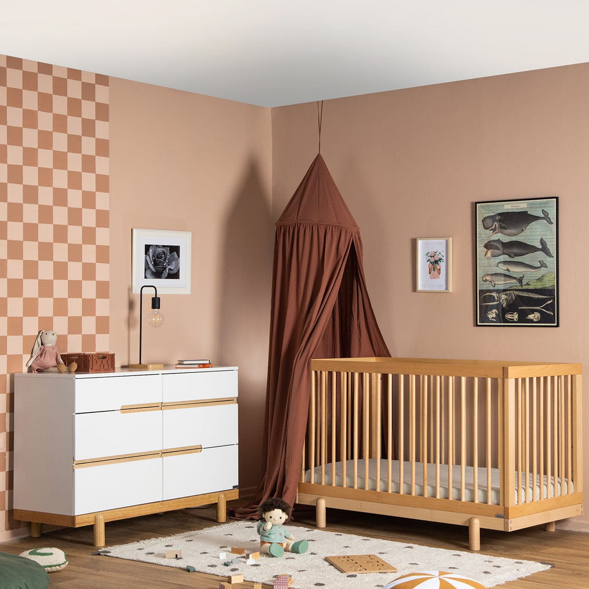 dadada Bliss 6-Drawer Dresser - White / Natural - 46031-DA