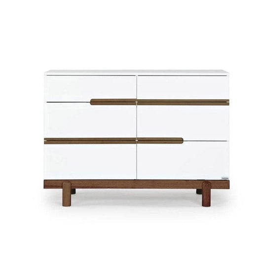 dadada Bliss 6-Drawer Dresser - White / Walnut - 46081-DA