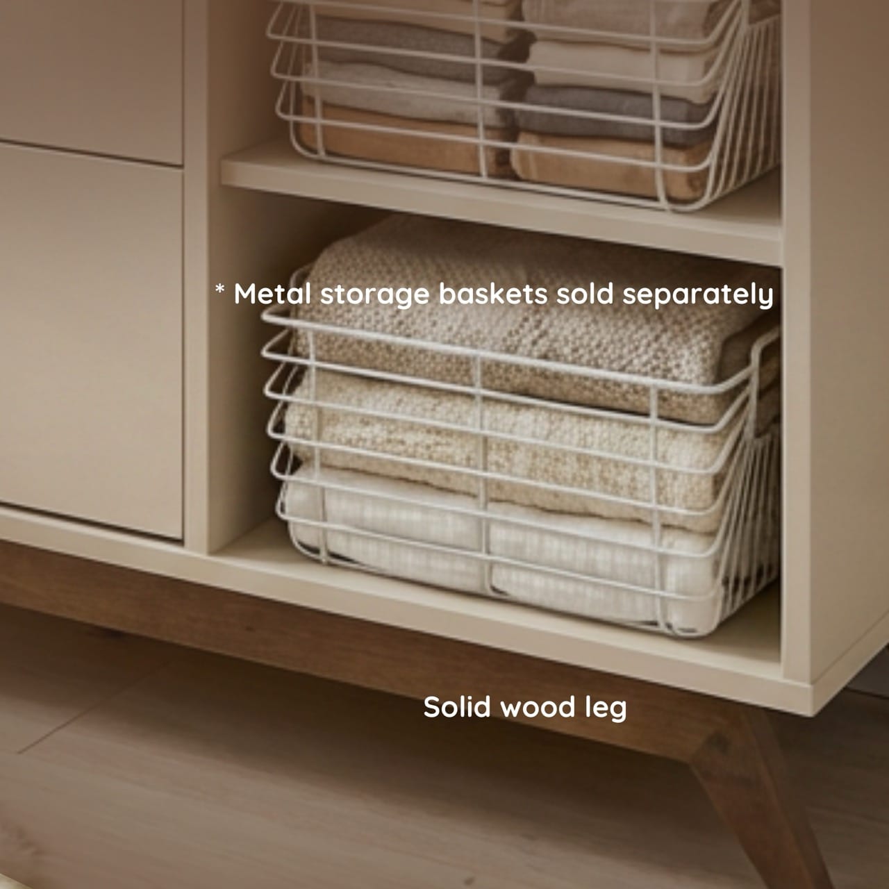 dadada Central Park 3-Drawer Dresser - Almond Milk / Walnut - 41182