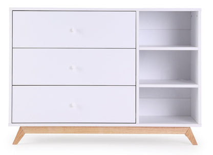 dadada Central Park 3-Drawer Dresser - White / Natural - 41131-DA