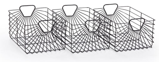 dadada Central Park Storage Baskets (Set Of 3) - Black - 51141-DA