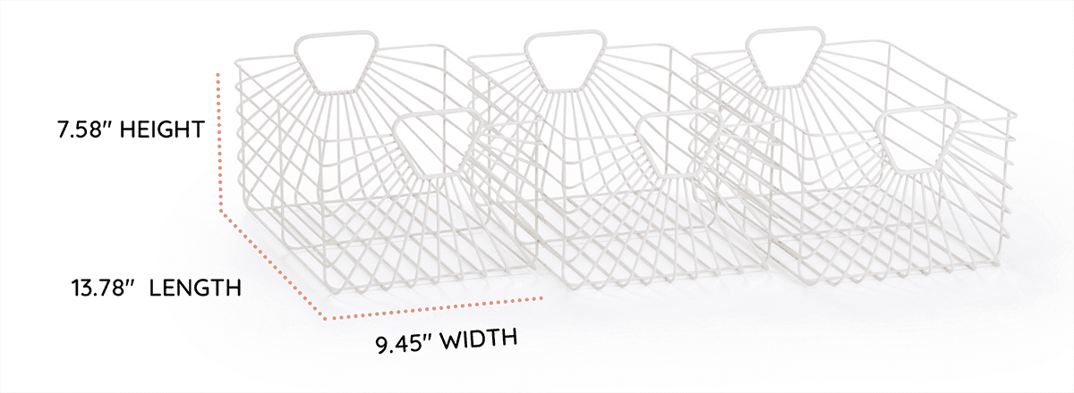 dadada Central Park Storage Baskets (Set Of 3) - White - 51101-DA