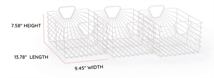 dadada Central Park Storage Baskets (Set Of 3) - White - 51101-DA