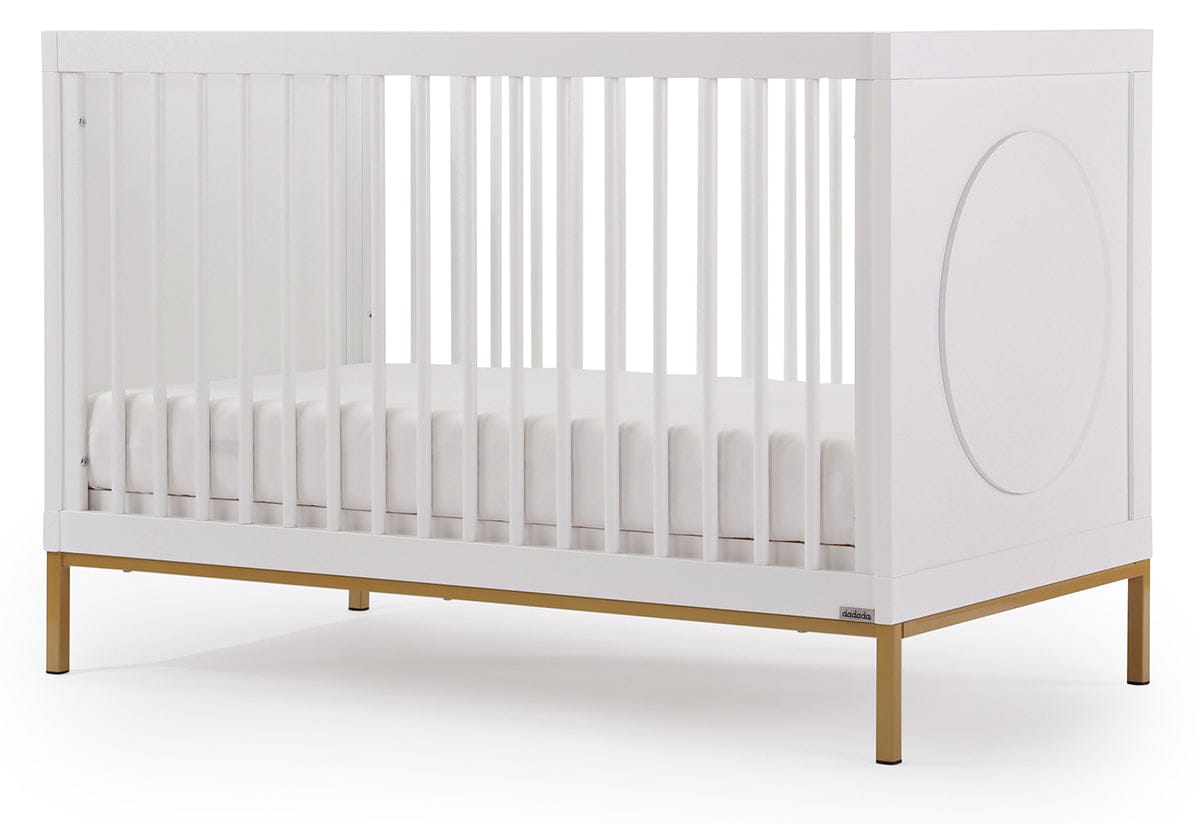 dadada Chicago 3-in-1 Crib - White / Gold - 13191-DA