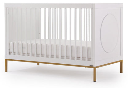 dadada Chicago 3-in-1 Crib - White / Gold - 13191-DA