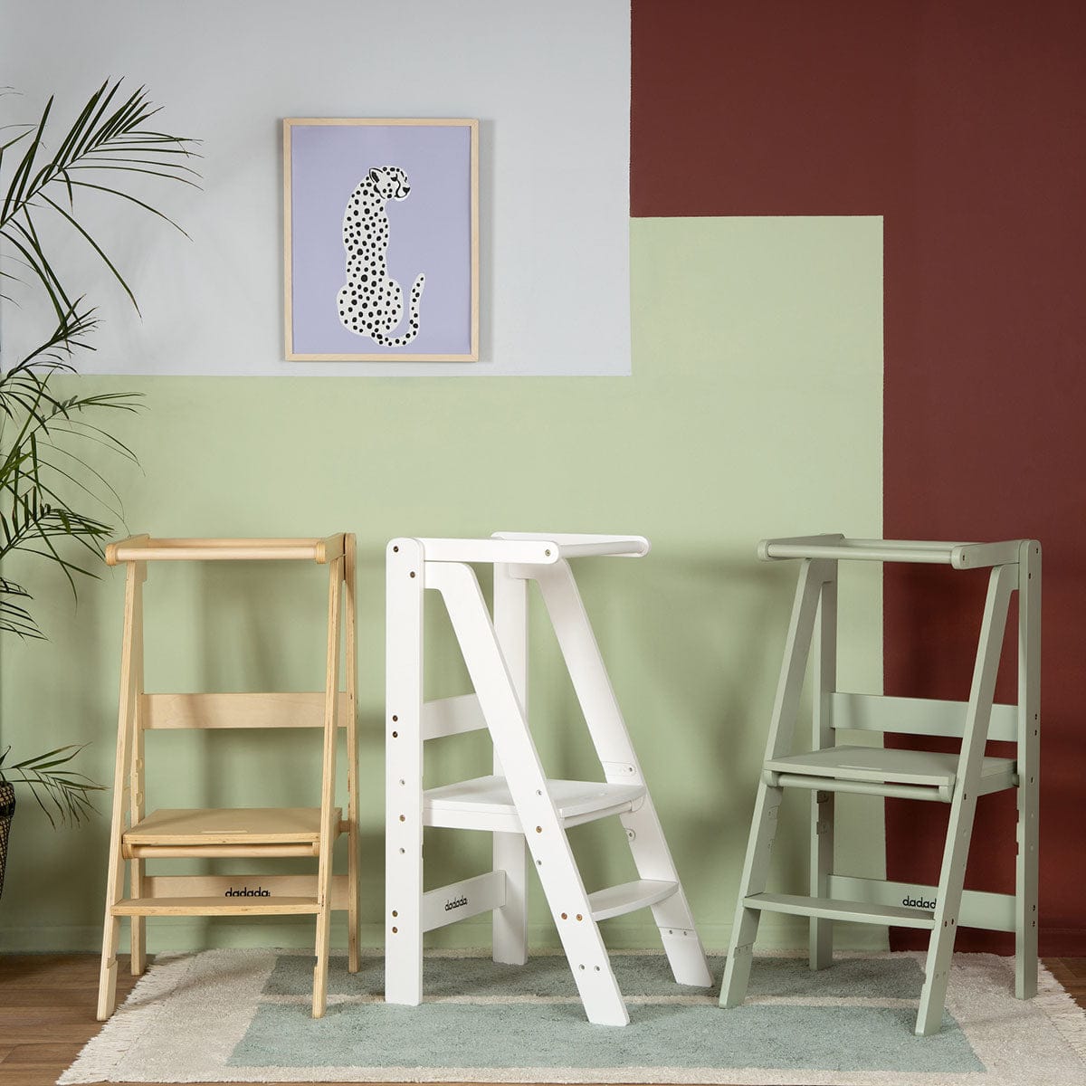 dadada Folding Toddler Tower - Sage - 72307-DA