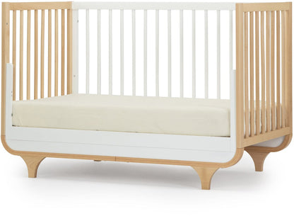 dadada Jolly 3-in-1 Convertible Crib - White / Natural - 10731-da