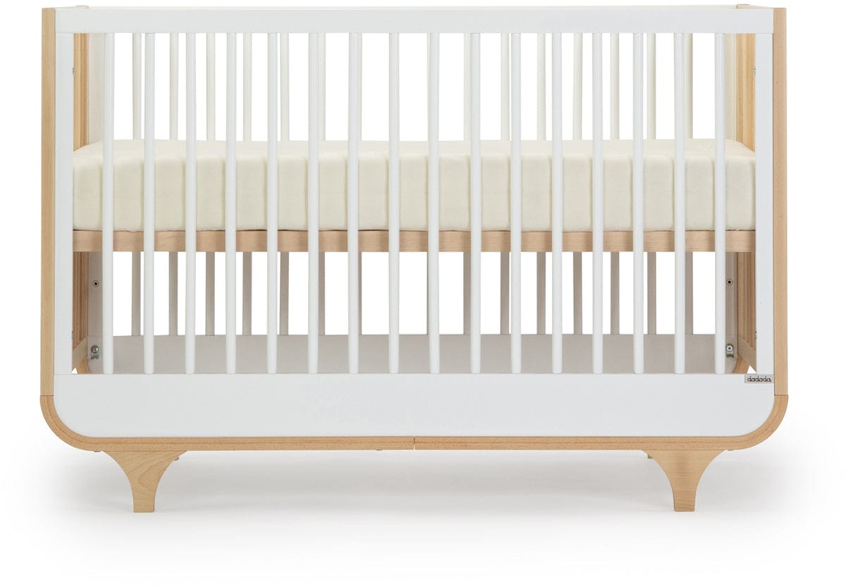 dadada Jolly 3-in-1 Convertible Crib - White / Natural - 10731-da