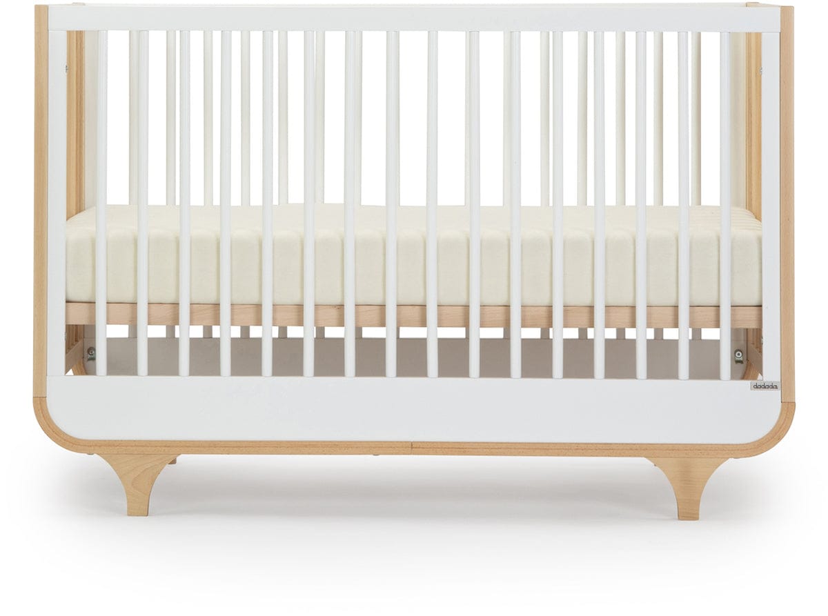 dadada Jolly 3-in-1 Convertible Crib - White / Natural - 10731-da
