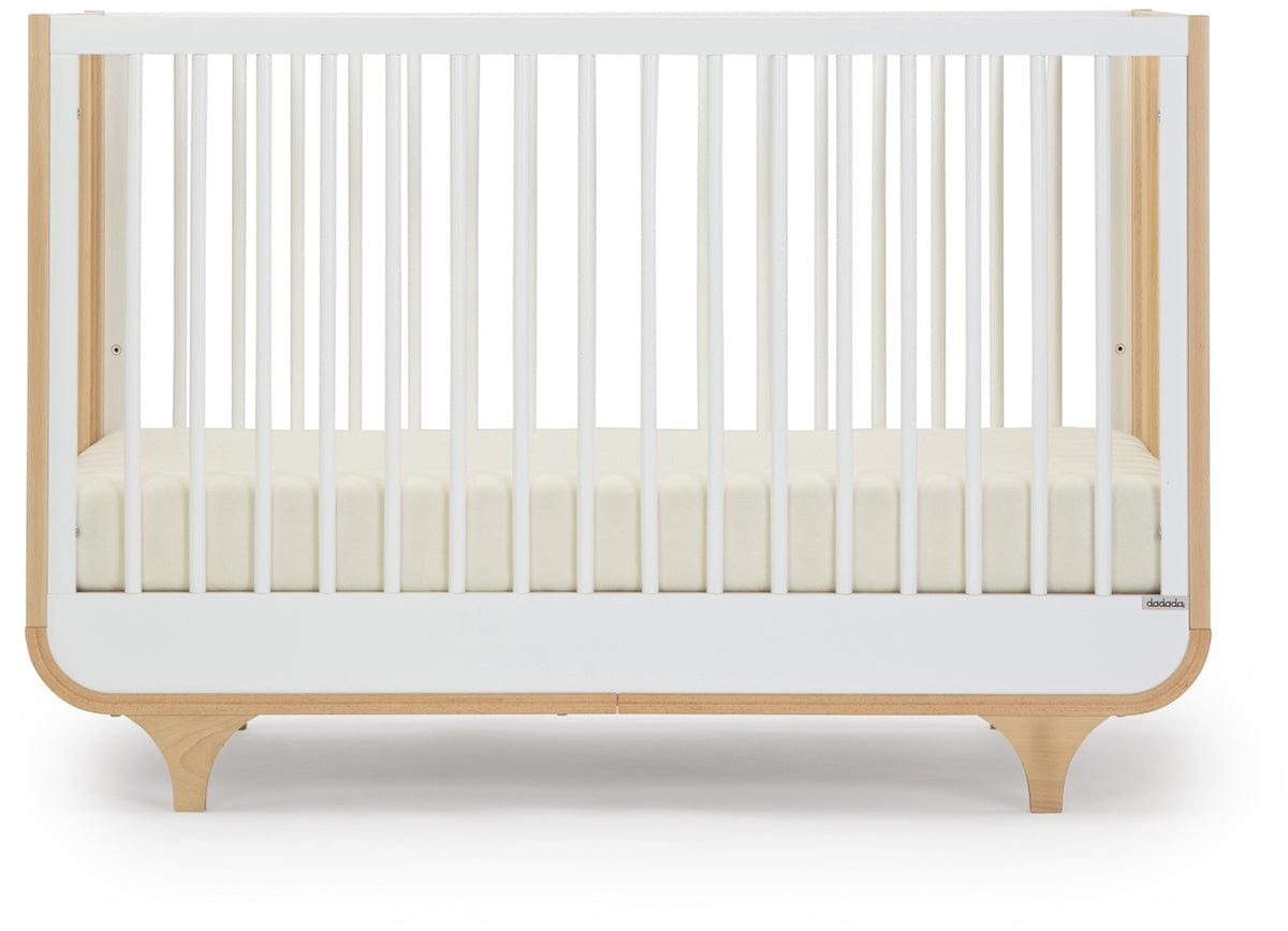 dadada Jolly 3-in-1 Convertible Crib - White / Natural - 10731-da