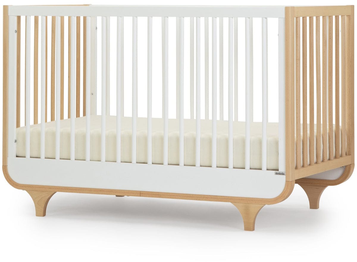dadada Jolly 3-in-1 Convertible Crib - White / Natural - 10731-da
