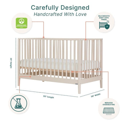 dadada Lala 3-in-1 Convertible Crib - Almond Milk - 14082