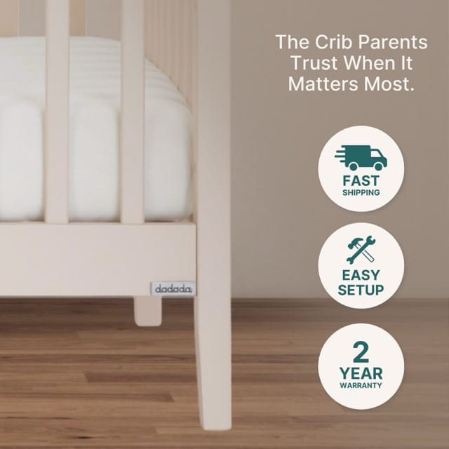 dadada Lala 3-in-1 Convertible Crib - Almond Milk - 14082