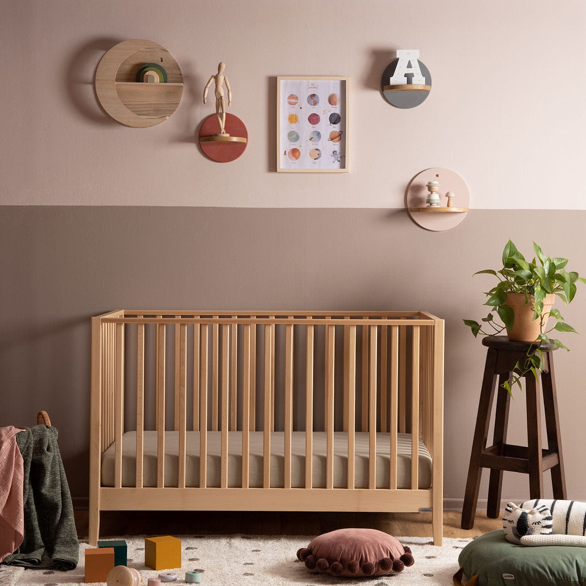 dadada Lala 3-in-1 Convertible Crib - Natural - 14003-da