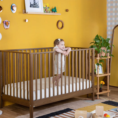 dadada Lala 3-in-1 Convertible Crib - Walnut - 14008-da