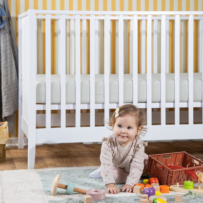 dadada Lala 3-in-1 Convertible Crib - White - 14001-DA