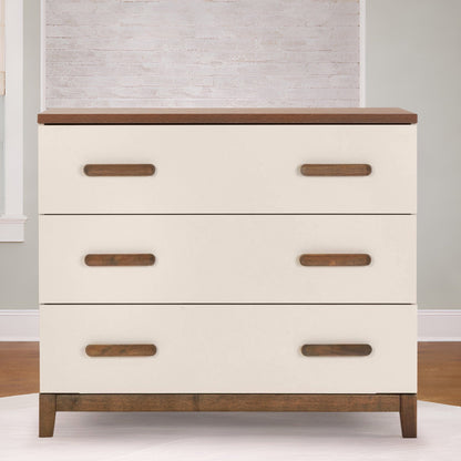 dadada Lala Little 3-Drawer Dresser - Almond Milk / Walnut - 44082-DA