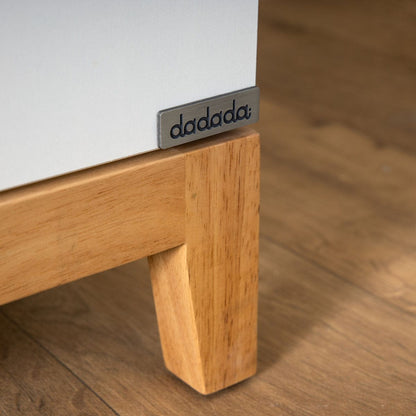 dadada Lala Little 3-Drawer Dresser - White / Red Oak - 44061-DA