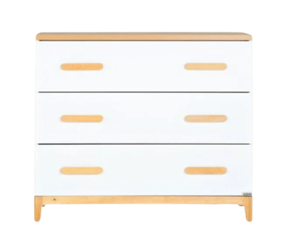 dadada Lala Little 3-Drawer Dresser - White / Red Oak - 44061-DA