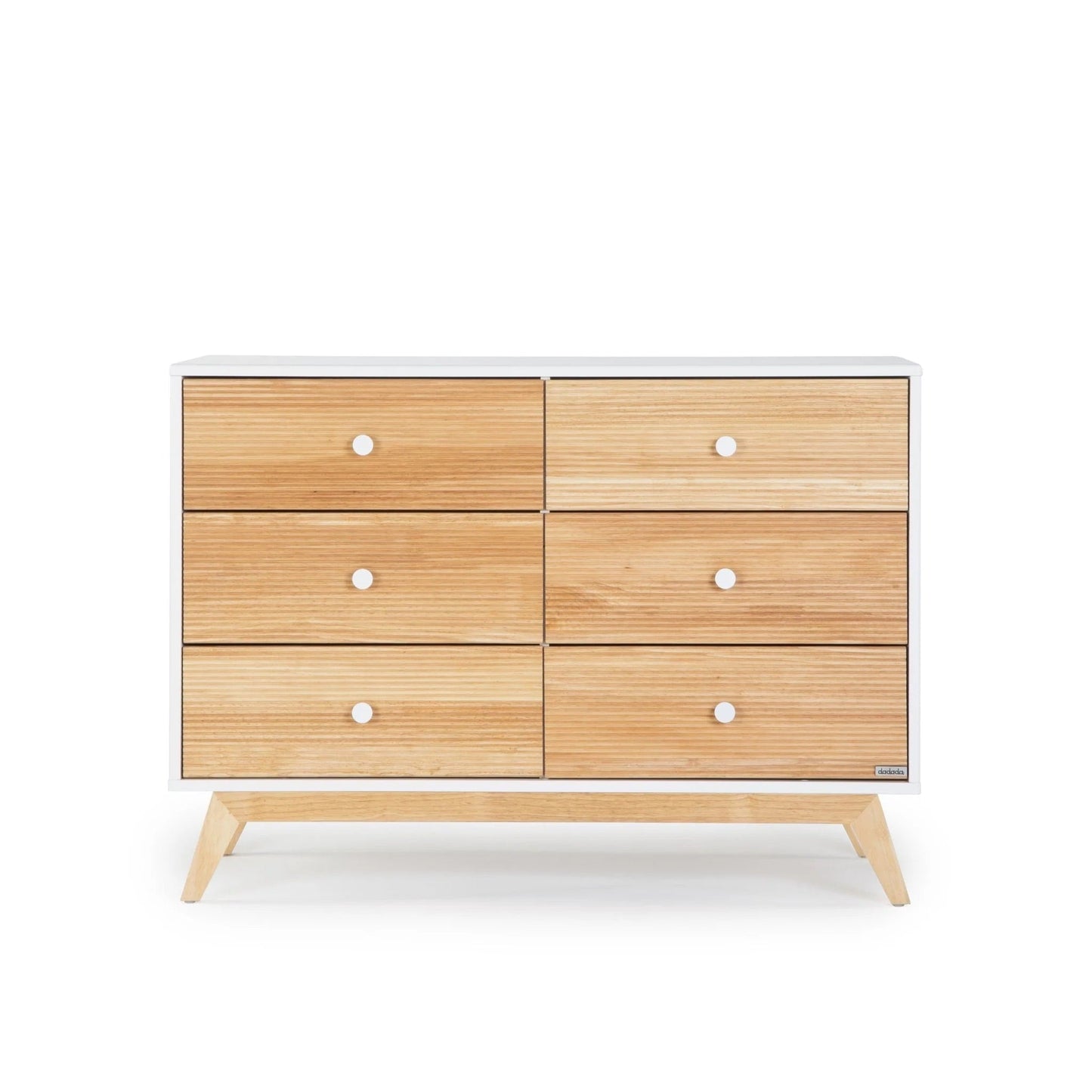 dadada Merry 6-Drawer Dresser - White / Natural - 409231-DA